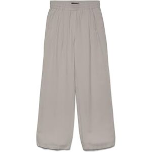 VERO MODA Women's Vmcarmen Hw Wide Pleat Pull-On Pant, Silver Lining, L / 32L VERO MODA Women's Vmcarmen Hw Wide Pleat Pull-On Pant, Silver Lining, L / 32L