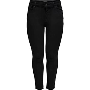 ONLY CARMAKOMA Women's Carwilly Reg Sk Ak Raw Rea2343 Noos Jeans, Black, 46W x 32L ONLY CARMAKOMA Women's Carwilly Reg Sk Ak Raw Rea2343 Noos Jeans, Black, 46W x 32L