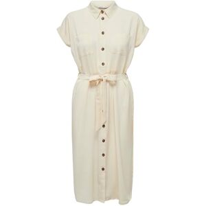 ONLY Women's Onlhannover S/S Shirt Dress Noos WVN, Birch, 12 ONLY Women's Onlhannover S/S Shirt Dress Noos WVN, Birch, 12