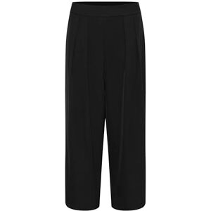 Kaffe Women's Women's Culotte Pants Wide Legs Cropped Length Midrise Waist Casual Fit Trousers, Black Deep, Kaffe Women's Women's Culotte Pants Wide Legs Cropped Length Midrise Waist Casual Fit Trousers, Black Deep,