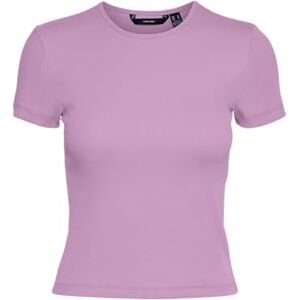 VERO MODA Women's Vmchloe SS Short Top JRS Noos, Pastel Lavender, M VERO MODA Women's Vmchloe SS Short Top JRS Noos, Pastel Lavender, M