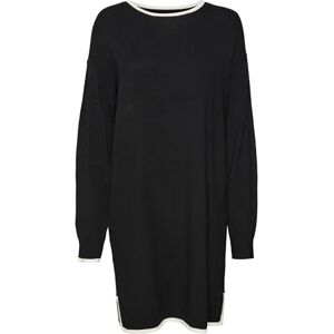 VERO MODA Women's Vmbreeze LS O-Neck Short Dress Ga Boo mini, Black/Detail: w. Birch Contrast, M VERO MODA Women's Vmbreeze LS O-Neck Short Dress Ga Boo mini, Black/Detail: w. Birch Contrast, M