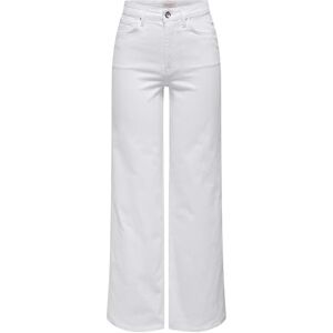 ONLY Women's Onlmadison Blush Hw Wide DNM Cro Noos Leg Jeans, White, XL / 32L ONLY Women's Onlmadison Blush Hw Wide DNM Cro Noos Leg Jeans, White, XL / 32L