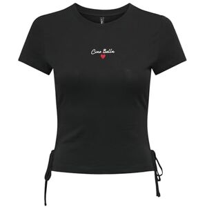 ONLY Women's Onlcarla Life S/S Detail Top Box JRS, Black, XL ONLY Women's Onlcarla Life S/S Detail Top Box JRS, Black, XL