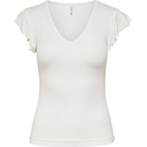 ONLY Women's ONLBELIA S/L TOP JRS Tank, Cloud Dancer, Large ONLY Women's ONLBELIA S/L TOP JRS Tank, Cloud Dancer, Large