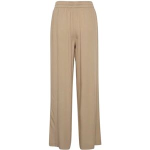 Kaffe Women's Women's Casual Pants Elastic Waist Wide Legs Full-Length Pockets Pants, Chinchilla, Kaffe Women's Women's Casual Pants Elastic Waist Wide Legs Full-Length Pockets Pants, Chinchilla,