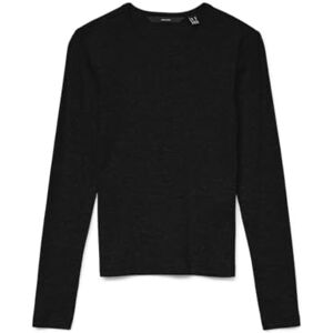 VERO MODA Women's Vmchloe Ls Short Top JRS Noos T-Shirt, Black, M VERO MODA Women's Vmchloe Ls Short Top JRS Noos T-Shirt, Black, M