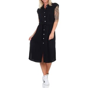 VERO MODA Women's Vmmymilo Sl Calf Shirt Dress WVN Ga, Black, M VERO MODA Women's Vmmymilo Sl Calf Shirt Dress WVN Ga, Black, M