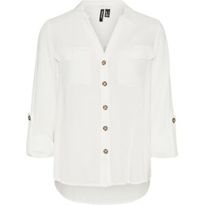 VERO MODA Women's Vmbumpy New Noos TLL L/S Shirt Blouse, Snow White, L/Tall VERO MODA Women's Vmbumpy New Noos TLL L/S Shirt Blouse, Snow White, L/Tall