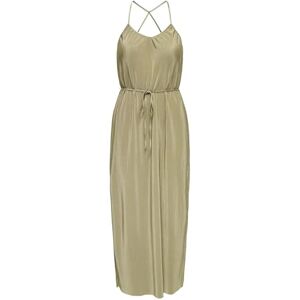 ONLY Women's Onlclaudia Plisse Strap Long Dress Ptm, Antique Gold, L ONLY Women's Onlclaudia Plisse Strap Long Dress Ptm, Antique Gold, L