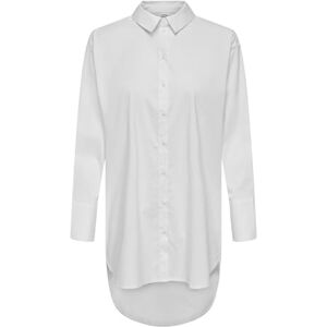 JDY JACQUELINE de YONG Women's mio L/S Long Shirt WVN Noos Blouse, White, 8 UK JDY JACQUELINE de YONG Women's mio L/S Long Shirt WVN Noos Blouse, White, 8 UK