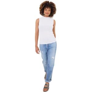 Joe Browns Women's Fashion Lettuce Edge Sleeveless Top, White, UK 14 Joe Browns Women's Fashion Lettuce Edge Sleeveless Top, White, UK 14