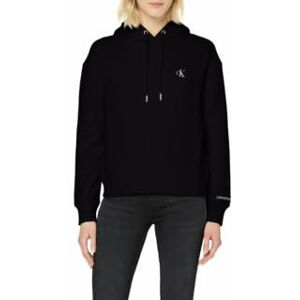 Calvin Klein Jeans Women Sweatshirt Ck Embroidery no Hood, Black (Ck Black), XL Calvin Klein Jeans Women Sweatshirt Ck Embroidery no Hood, Black (Ck Black), XL
