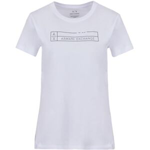 Armani Exchange Women's Short Sleeve Ax Logo T-Shirt, Optic White, L Armani Exchange Women's Short Sleeve Ax Logo T-Shirt, Optic White, L