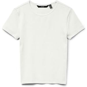 VERO MODA Women's Vmchloe SS Short Top JRS Noos T-Shirt, Snow White, M VERO MODA Women's Vmchloe SS Short Top JRS Noos T-Shirt, Snow White, M