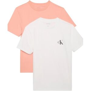 Calvin Klein Women’s 2 Pack Short Sleeve Round Neck Logo T-Shirts, Multicolor (Just Peach/Brilliant White), XL Calvin Klein Women’s 2 Pack Short Sleeve Round Neck Logo T-Shirts, Multicolor (Just Peach/Brilliant White), XL