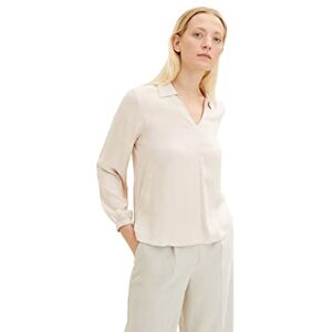 TOM TAILOR Women's 1034472 Blouse, 28225 Cold Beige Melange, 34 TOM TAILOR Women's 1034472 Blouse, 28225 Cold Beige Melange, 34