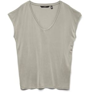 VERO MODA Women's VMFILLI SS V-Neck TEE GA NOOS T-Shirts, Silver Lining, L VERO MODA Women's VMFILLI SS V-Neck TEE GA NOOS T-Shirts, Silver Lining, L