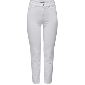 ONLY Female Straight-Fit Jeans Onlemily High Waist Straight Cut Jeans, White, 32W x 32L ONLY Female Straight-Fit Jeans Onlemily High Waist Straight Cut Jeans, White, 32W x 32L