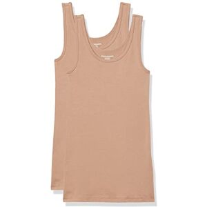 Amazon Essentials Women's Slim-Fit Vest, Pack of 2, Camel, XS Amazon Essentials Women's Slim-Fit Vest, Pack of 2, Camel, XS