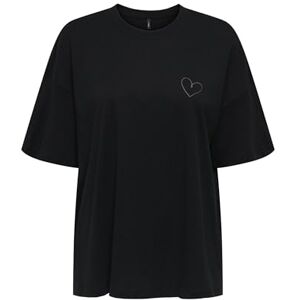 ONLY Onlcarrie Life S/S Cherry Top Box JRS, Black, S ONLY Onlcarrie Life S/S Cherry Top Box JRS, Black, S