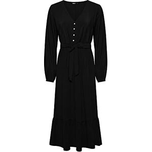 ONLY Women's Onlnova Life VIS Amy Long Dress Solid, Black, M ONLY Women's Onlnova Life VIS Amy Long Dress Solid, Black, M
