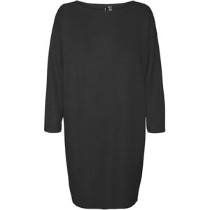 VERO MODA Women's Vmblis 7/8 Boatneck Short Dress JRS Boo Mini, Black/Detail: Melange, S VERO MODA Women's Vmblis 7/8 Boatneck Short Dress JRS Boo Mini, Black/Detail: Melange, S
