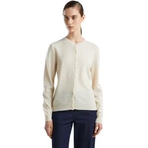 United Colors of Benetton Women's Korean Jersey M/L 1002d5485 Cardigan Sweater, White Cream 000, XL United Colors of Benetton Women's Korean Jersey M/L 1002d5485 Cardigan Sweater, White Cream 000, XL