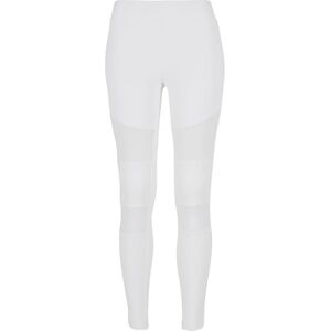 Urban Classics Tech Mesh Women's Leggings, High Waist Sport Leggings with Mesh Inserts, Stretchy Leggings with Regular Skinny Fit and Tapered Ankle, Colour: White, Size: Small Urban Classics Tech Mesh Women's Leggings, High Waist Sport Leggings with Mesh Inserts, Stretchy Leggings with Regular Skinny Fit and Tapered Ankle, Colour: White, Size: Small