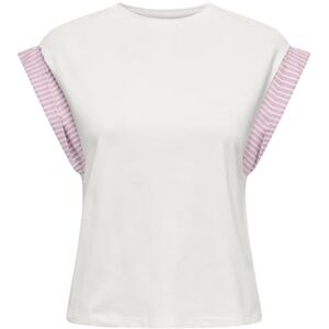 ONLY Onldawn Life S/S O-Neck Mix Top JRS, Cloud Dancer, XS ONLY Onldawn Life S/S O-Neck Mix Top JRS, Cloud Dancer, XS