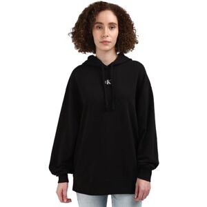 Calvin Klein Jeans Women's WOVEN LABEL OVERSIZED HOODIE Pullover Hoodie, Ck Black, M Calvin Klein Jeans Women's WOVEN LABEL OVERSIZED HOODIE Pullover Hoodie, Ck Black, M