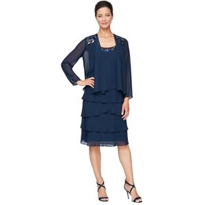 S.L. Fashions Women's Mother of The Bride Jacket Dress with Sequined Cut Out Shoulder, (Petite and Regular Sizes) Special Occasion, Deep Navy, 22 S.L. Fashions Women's Mother of The Bride Jacket Dress with Sequined Cut Out Shoulder, (Petite and Regular Sizes) Special Occasion, Deep Navy, 22