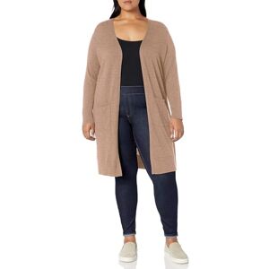 Amazon Essentials Women's Lightweight Longline Open-Front Long Sleeve Cardigan (Available in Plus Size), Camel, 6XL Plus Amazon Essentials Women's Lightweight Longline Open-Front Long Sleeve Cardigan (Available in Plus Size), Camel, 6XL Plus