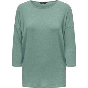 ONLY Women's Thin Knit Sweater 3/4 Sleeve Round Neck Knitted Essential Stretch Jumper ONLGLAMOUR, Colours:Green, Size:XS ONLY Women's Thin Knit Sweater 3/4 Sleeve Round Neck Knitted Essential Stretch Jumper ONLGLAMOUR, Colours:Green, Size:XS