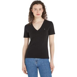 Tommy Hilfiger Women’s Short Sleeve T-Shirt New Slim Cody V-Neck, Black (Black), XXL Tommy Hilfiger Women’s Short Sleeve T-Shirt New Slim Cody V-Neck, Black (Black), XXL