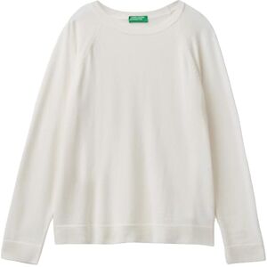 United Colors of Benetton Women's Jersey M/L 1035d1p17 Sweater, White Cream 000, M United Colors of Benetton Women's Jersey M/L 1035d1p17 Sweater, White Cream 000, M