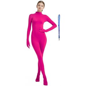 Full Bodysuit Womens Costume Without Hood Spandex Zentai Unitard Body Suit, Hot Pink, Large Full Bodysuit Womens Costume Without Hood Spandex Zentai Unitard Body Suit, Hot Pink, Large