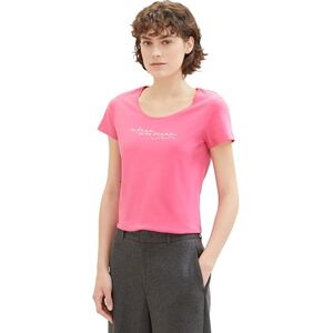 TOM TAILOR Women's T-Shirt, 15799 Carmine Pink, Large TOM TAILOR Women's T-Shirt, 15799 Carmine Pink, Large