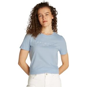 Tommy Hilfiger Women's Round Neck Short Sleeve T-Shirt, Blue (Breezy Blue), XXL Tommy Hilfiger Women's Round Neck Short Sleeve T-Shirt, Blue (Breezy Blue), XXL