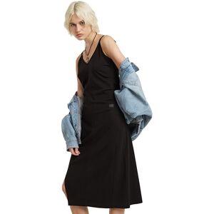 G-STAR Women's Spaghetti Strap Slit Dress , Black (dk black D24573-B771-6484), S G-STAR Women's Spaghetti Strap Slit Dress , Black (dk black D24573-B771-6484), S
