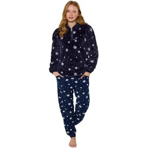 Joe Browns Women's Seasonal Snowflake Hooded Fleece, Regular, Blue, UK S Joe Browns Women's Seasonal Snowflake Hooded Fleece, Regular, Blue, UK S