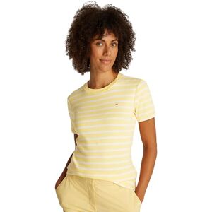 Tommy Hilfiger Women’s Short Sleeve Round Neck Slim Cody T-Shirt, Multicolor (Citronella/Ecru STP), XL Tommy Hilfiger Women’s Short Sleeve Round Neck Slim Cody T-Shirt, Multicolor (Citronella/Ecru STP), XL