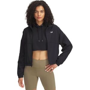 Under Armour Women's Rival Woven Jacket, Water-Repellent Ladies' Jacket for Sports and Outdoor Pursuits, Light Coat for Women,Black / / White,LG Under Armour Women's Rival Woven Jacket, Water-Repellent Ladies' Jacket for Sports and Outdoor Pursuits, Light Coat for Women,Black / / White,LG
