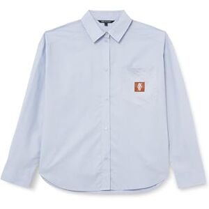 Armani Exchange Women's Lyocell Cotton Poplin Long Sleevebutton Down Shirt with Ax Logo Patch, Dry Gin, XS Armani Exchange Women's Lyocell Cotton Poplin Long Sleevebutton Down Shirt with Ax Logo Patch, Dry Gin, XS