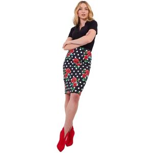 Joe Browns Women's Rose Print Monochrome Polka Dot Pencil Skirt, Black, 18 Joe Browns Women's Rose Print Monochrome Polka Dot Pencil Skirt, Black, 18