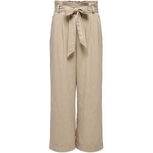 ONLY Women's Onlmarsa Solid Paperbag Pant WVN Noos Fabric Trousers, Safari/Detail: Melange, S ONLY Women's Onlmarsa Solid Paperbag Pant WVN Noos Fabric Trousers, Safari/Detail: Melange, S