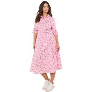 Joe Browns Women's Rose Floral Printed Shirt Dress, Regular, Pink, UK 16 Joe Browns Women's Rose Floral Printed Shirt Dress, Regular, Pink, UK 16