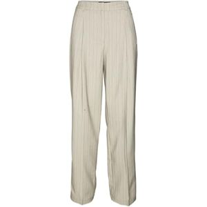 VERO MODA Women's Vmeli Hw Herringbone Straight Pants Fabric Trousers, Brown, 36W x 32L VERO MODA Women's Vmeli Hw Herringbone Straight Pants Fabric Trousers, Brown, 36W x 32L