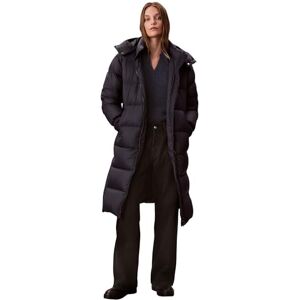Calvin Klein Women’s Essential Mid Weight Long Puffer Jacket with Hood, Blue (Inkwell), S Calvin Klein Women’s Essential Mid Weight Long Puffer Jacket with Hood, Blue (Inkwell), S