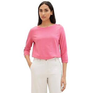 TOM TAILOR Women's 1041292 T-Shirt, 15799-Carmine Pink, XXS TOM TAILOR Women's 1041292 T-Shirt, 15799-Carmine Pink, XXS
